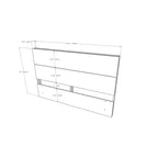 Queen Apollo Bed with Headboard Bark Gray/Black - Nexera: Modern Platform, No Box Spring Needed