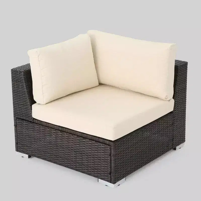 Santa Rosa 6-delige loungeset van wicker met kussens - Christopher Knight Home