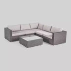 Santa Rosa 6-delige loungeset van wicker met kussens - Christopher Knight Home