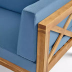 Brava 6-teiliges Sitzset aus Akazienholz für die Terrasse – Christopher Knight Home