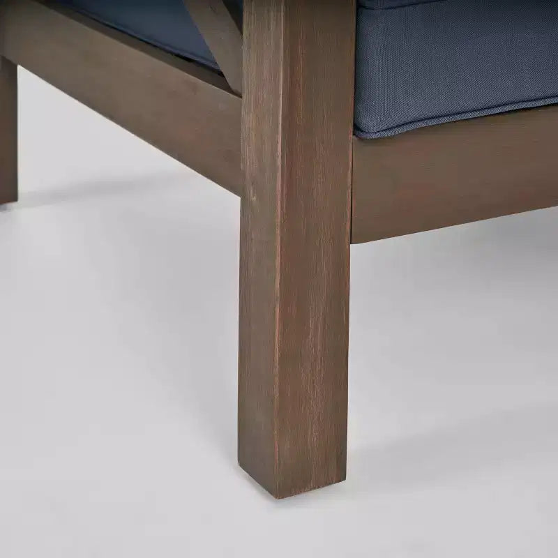Brava 6-teiliges Sitzset aus Akazienholz für die Terrasse – Christopher Knight Home
