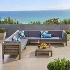 Oana 6pc Acacia Wood Patio Sectional Seating Set - Christopher Knight Home