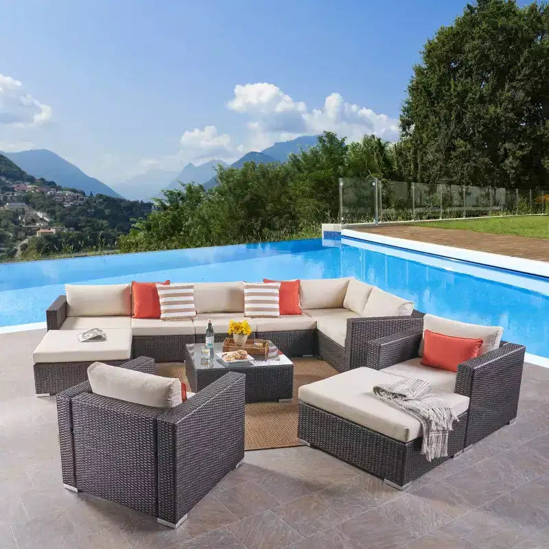 Set di sedute in vimini Santa Rosa da 11 pezzi - Christopher Knight Home