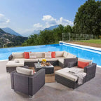 Set di sedute in vimini Santa Rosa da 11 pezzi - Christopher Knight Home