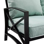 Ensemble de canapé d’extérieur Kaplan, 5 pièces, avec canapé et 2 fauteuils, table basse et table d’appoint – Crosley