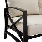 Ensemble de canapé d’extérieur Kaplan, 5 pièces, avec canapé et 2 fauteuils, table basse et table d’appoint – Crosley