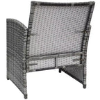 Ensemble de mobilier de salon de jardin Sunnydaze Outdoor Ardfield avec canapé deux places, fauteuils et table - gris et gris - 4 pièces