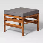 3-teiliges modulares Garten-Sitzset aus Akazienholz mit Polstern – Saracina Home