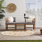 3-teiliges modulares Garten-Sitzset aus Akazienholz mit Polstern – Saracina Home
