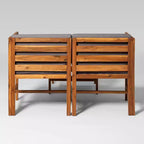 3-teiliges modulares Garten-Sitzset aus Akazienholz mit Polstern – Saracina Home