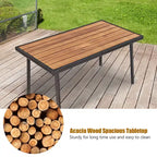 Ensemble de mobilier de patio en rotin Costway 4 pièces, salon de jardin avec table basse et coussins