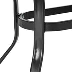 Ensemble de 4 pièces de mobilier d’extérieur Outsunny, avec banc coulissant de terrasse pour 2 personnes, fauteuil suspendu individuel et table basse en verre, noir