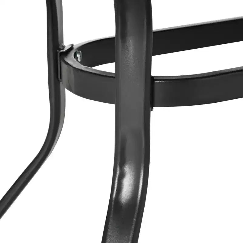 Ensemble de 4 pièces de mobilier d’extérieur Outsunny, avec banc coulissant de terrasse pour 2 personnes, fauteuil suspendu individuel et table basse en verre, noir