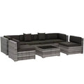 Outsunny 7-Piece Outdoor Patio Furniture Set with Modern Rattan Wicker, Perfect for Garden, Deck, and Backyard