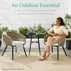 Best Choice Products Ensemble de 2 chaises de repas d’extérieur en résine tressée, capacité de 250 lb