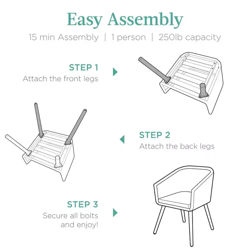 Best Choice Products Ensemble de 2 chaises de repas d’extérieur en résine tressée, capacité de 250 lb