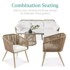 Best Choice Products Ensemble de 2 chaises de repas d’extérieur en résine tressée, capacité de 250 lb