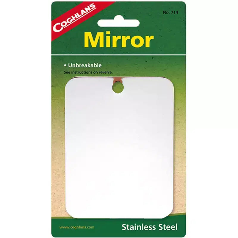Coghlan's Stainless Steel Mirror, Unbreakable for Travel, Camping, Hiking, Pack