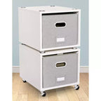 BirdRock Home Rollender Aktenschrank mit 1 seitlichen Schublade – weiß