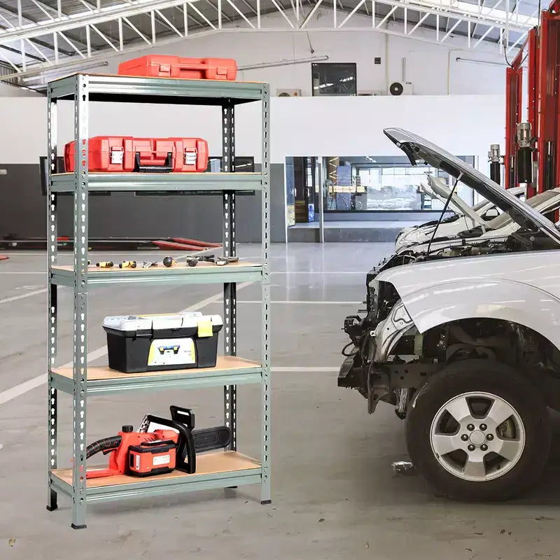 Costway 5-Tier Metal Storage Shelves 60'' Garage Rack W/Adjustable Shelves