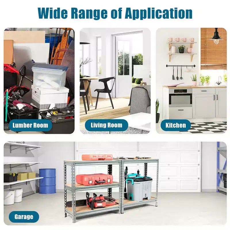 Costway 5-Tier Metal Storage Shelves 60'' Garage Rack W/Adjustable Shelves
