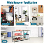 Costway 5-Tier Metal Storage Shelves 60'' Garage Rack W/Adjustable Shelves