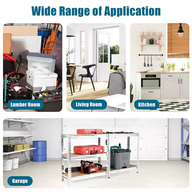 Costway 5-Tier Metal Storage Shelves 60'' Garage Rack W/Adjustable Shelves
