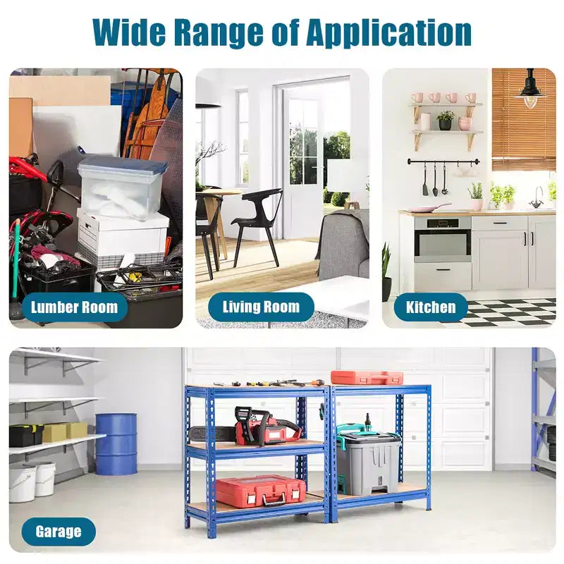 Costway 5-Tier Metal Storage Shelves 60'' Garage Rack W/Adjustable Shelves