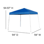 Emma and Oliver Outdoor-Veranstaltungs-/Tailgate-Garnitur mit Pop-up-Veranstaltungsdach und Tragetasche, zweiteilig klappbarem Tisch und 4 Klappstühlen