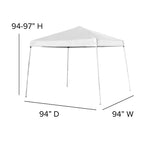 Emma and Oliver Outdoor-Veranstaltungs-/Tailgate-Garnitur mit Pop-up-Veranstaltungsdach und Tragetasche, zweiteilig klappbarem Tisch und 4 Klappstühlen
