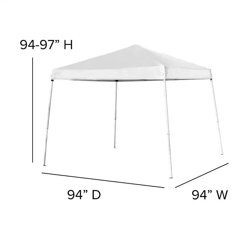 Emma and Oliver Outdoor-Veranstaltungs-/Tailgate-Garnitur mit Pop-up-Veranstaltungsdach und Tragetasche, zweiteilig klappbarem Tisch und 4 Klappstühlen