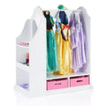 Guidecraft Kids' Dress Up Vanity- White: Children's Closet Organizer, Dress Up Armoire and Clothes Rack with Mirrors and Storage Bins