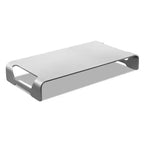 Mount-It! Aluminum Monitor Stand For iMac - Metal Monitor Stand Desktop Organizer w/ Keyboard Storage - Universal Monitor Riser For PC & Laptop