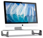 Support de moniteur en aluminium Mount-It! pour iMac - support de moniteur en métal et organisateur de bureau avec rangement pour clavier - rehausseur de moniteur universel pour PC et ordinateur portable