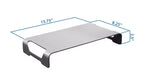 Support de moniteur en aluminium Mount-It! pour iMac - support de moniteur en métal et organisateur de bureau avec rangement pour clavier - rehausseur de moniteur universel pour PC et ordinateur portable