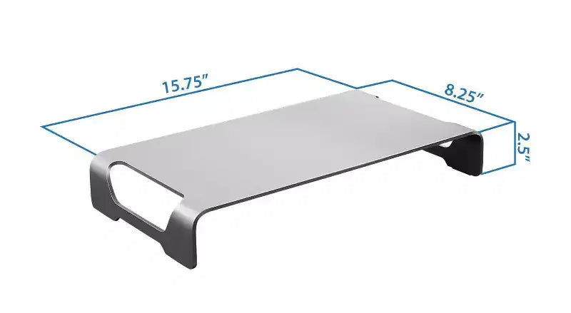 Support de moniteur en aluminium Mount-It! pour iMac - support de moniteur en métal et organisateur de bureau avec rangement pour clavier - rehausseur de moniteur universel pour PC et ordinateur portable