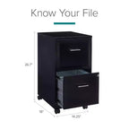 Classeur vertical mobile Space Solutions, format lettre, 18 de profondeur, 2 tiroirs