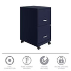 Classeur vertical mobile Space Solutions, format lettre, 18 de profondeur, 2 tiroirs