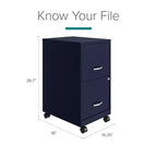 Classeur vertical mobile Space Solutions, format lettre, 18 de profondeur, 2 tiroirs
