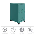 Classeur vertical mobile Space Solutions, format lettre, 18 de profondeur, 2 tiroirs