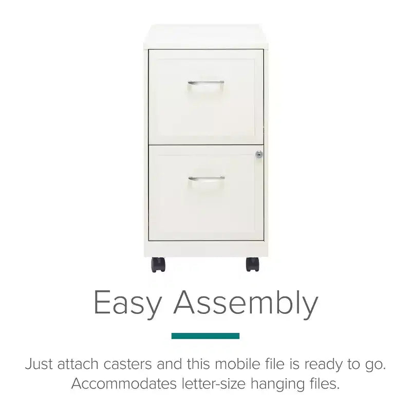 Classeur vertical mobile Space Solutions, format lettre, 18 de profondeur, 2 tiroirs