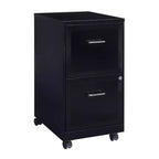 Space Solutions 18 Deep 2 Drawer Mobile Letter Width Vertical File Cabinet
