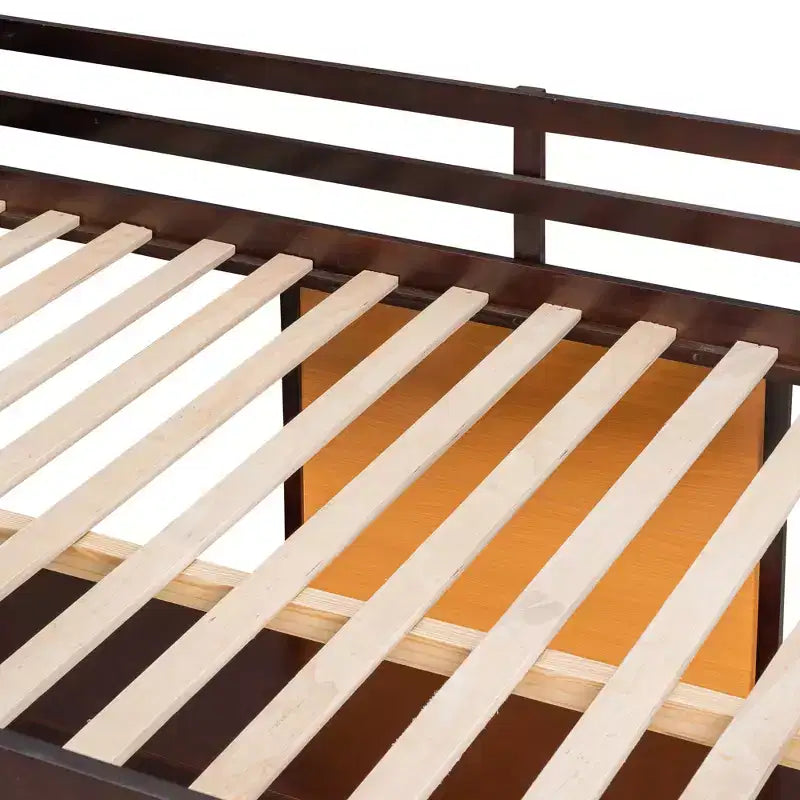 Letto a soppalco in legno con scrivania, piano per scrivere e mobiletto con 2 cassetti - ModernLuxe