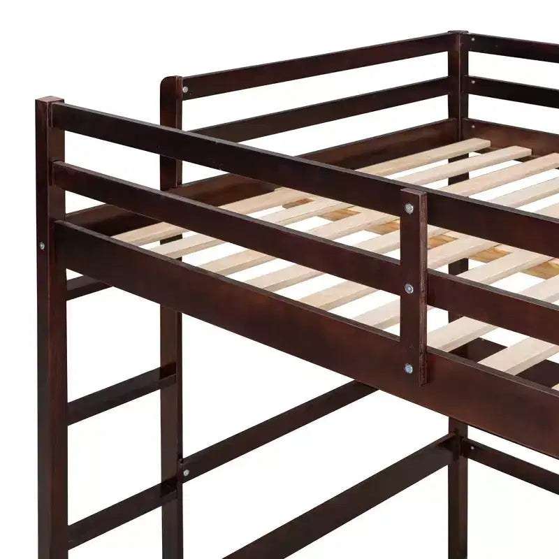 Letto a soppalco in legno con scrivania, piano per scrivere e mobiletto con 2 cassetti - ModernLuxe