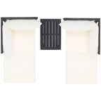 Ensemble modulaire Ronson, 5 pièces – intérieur/extérieur – PAT6762 – gris ardoise foncé/beige – Safavieh