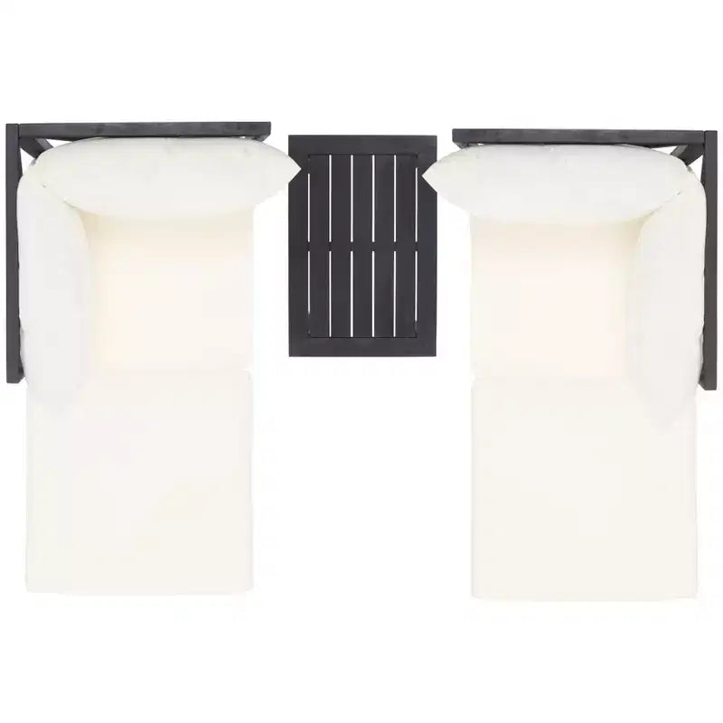 Ensemble modulaire Ronson, 5 pièces – intérieur/extérieur – PAT6762 – gris ardoise foncé/beige – Safavieh