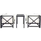 Ensemble modulaire Ronson, 5 pièces – intérieur/extérieur – PAT6762 – gris ardoise foncé/beige – Safavieh