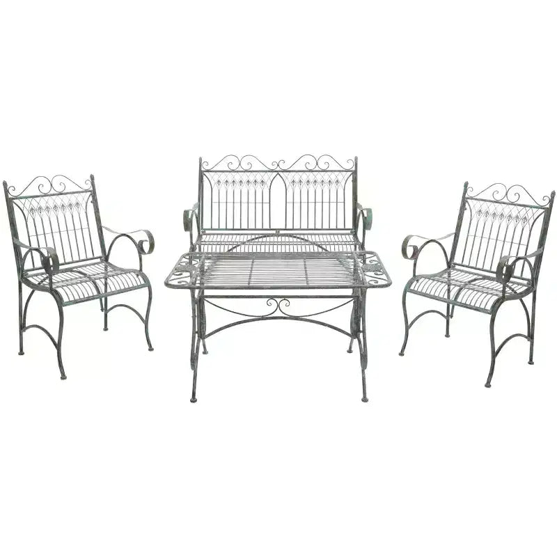 Leah 4 Piece Patio Set - Indoor/Outdoor - PAT5000 - Safavieh