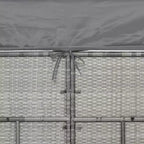 Conjunto de sofá de ratán ajustable de 4 piezas para exteriores Outsunny, conjunto de muebles de mimbre para patio con mesa de centro de altura ajustable y cojines