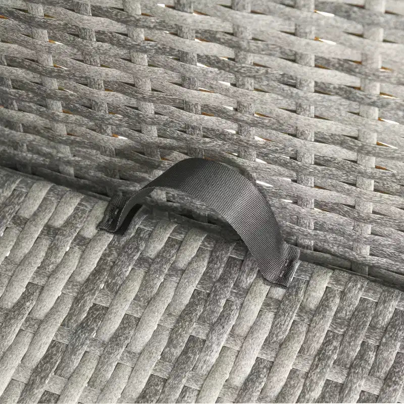 Conjunto de sofá de ratán ajustable de 4 piezas para exteriores Outsunny, conjunto de muebles de mimbre para patio con mesa de centro de altura ajustable y cojines